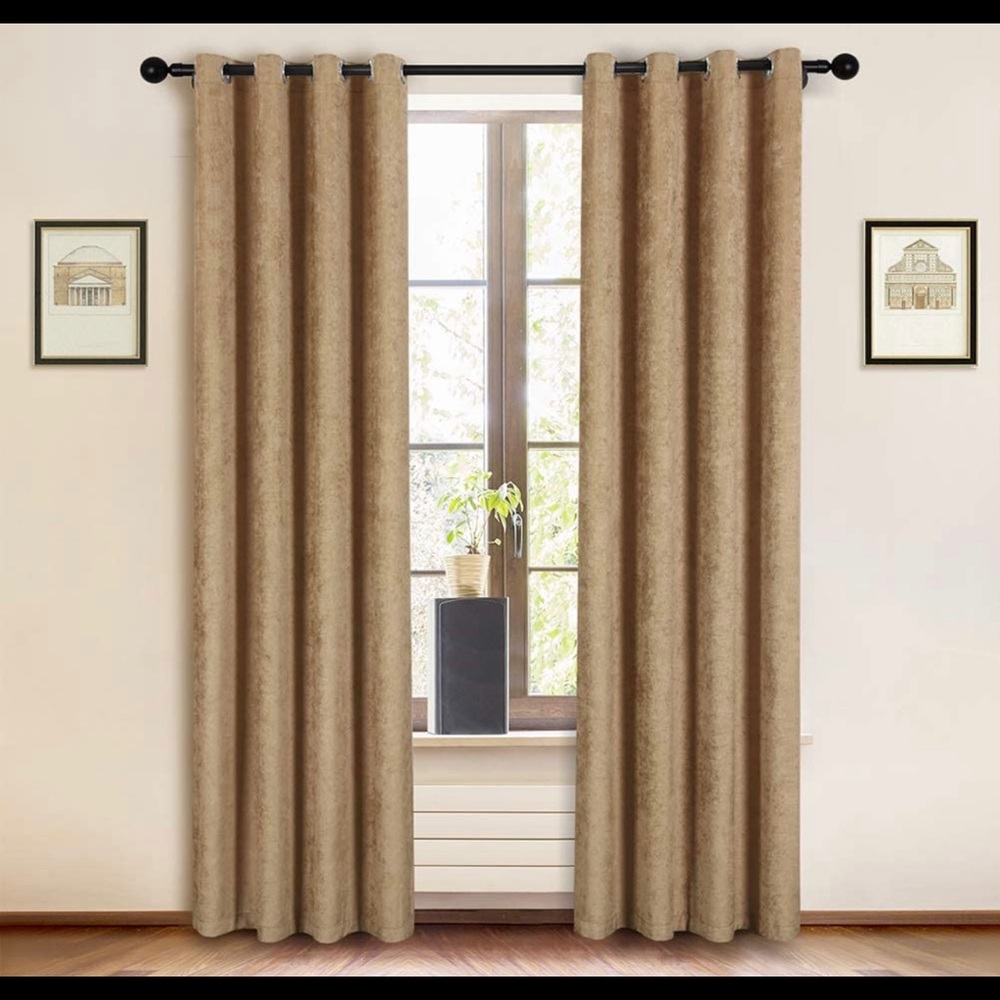 Double-Sided Chenille Curtains for Living Room Modern Window Treatment